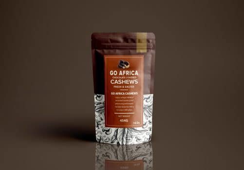 GoAfrica Dark Chocolate Covered Cashews - 8oz. bag - Image 3